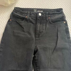 black high rise mom jeans